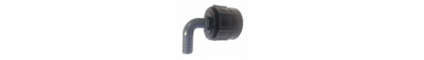 IBC Tank Connector with Barbed PVC Hosetail Elbow Connector 